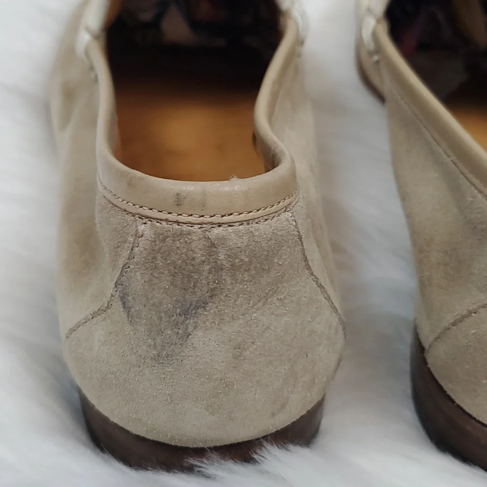 Gucci Horsebit Loafers Three tone solid suede beige slip on  display picture 3